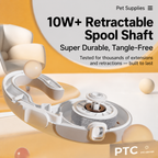 Smooth-glide retractable pet leash
