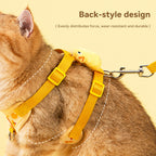 Cat Harness Set With Duck Print