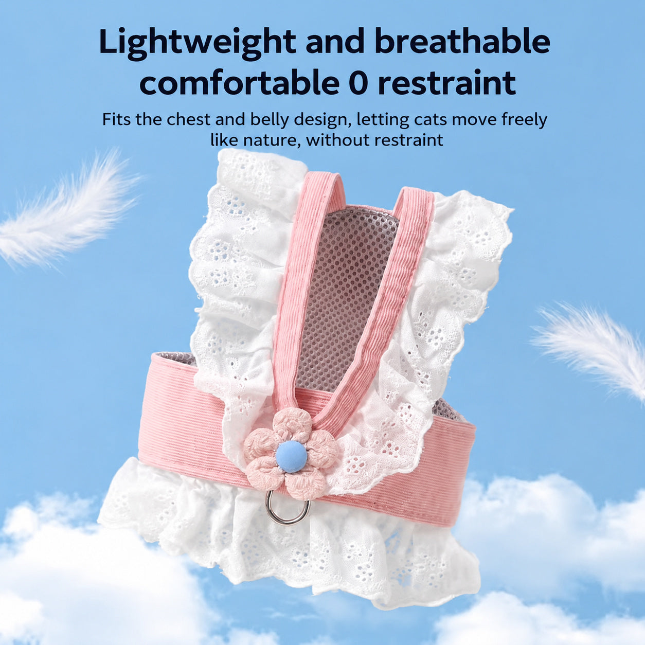 Ruffle Cat Harness Set