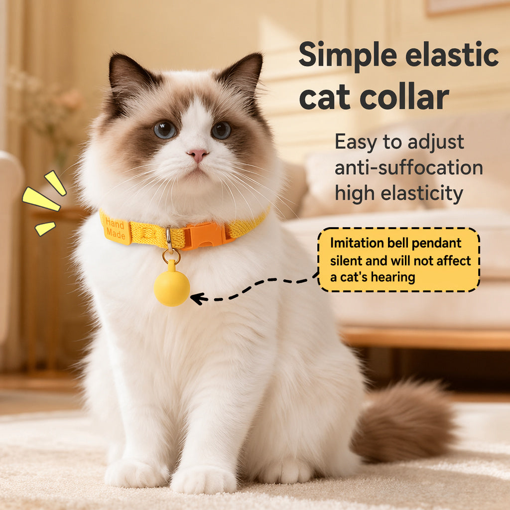Pop-Color Stretch Cat Collar