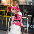 Denim Harness With Sun Hat