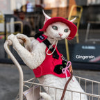 Denim Harness With Sun Hat