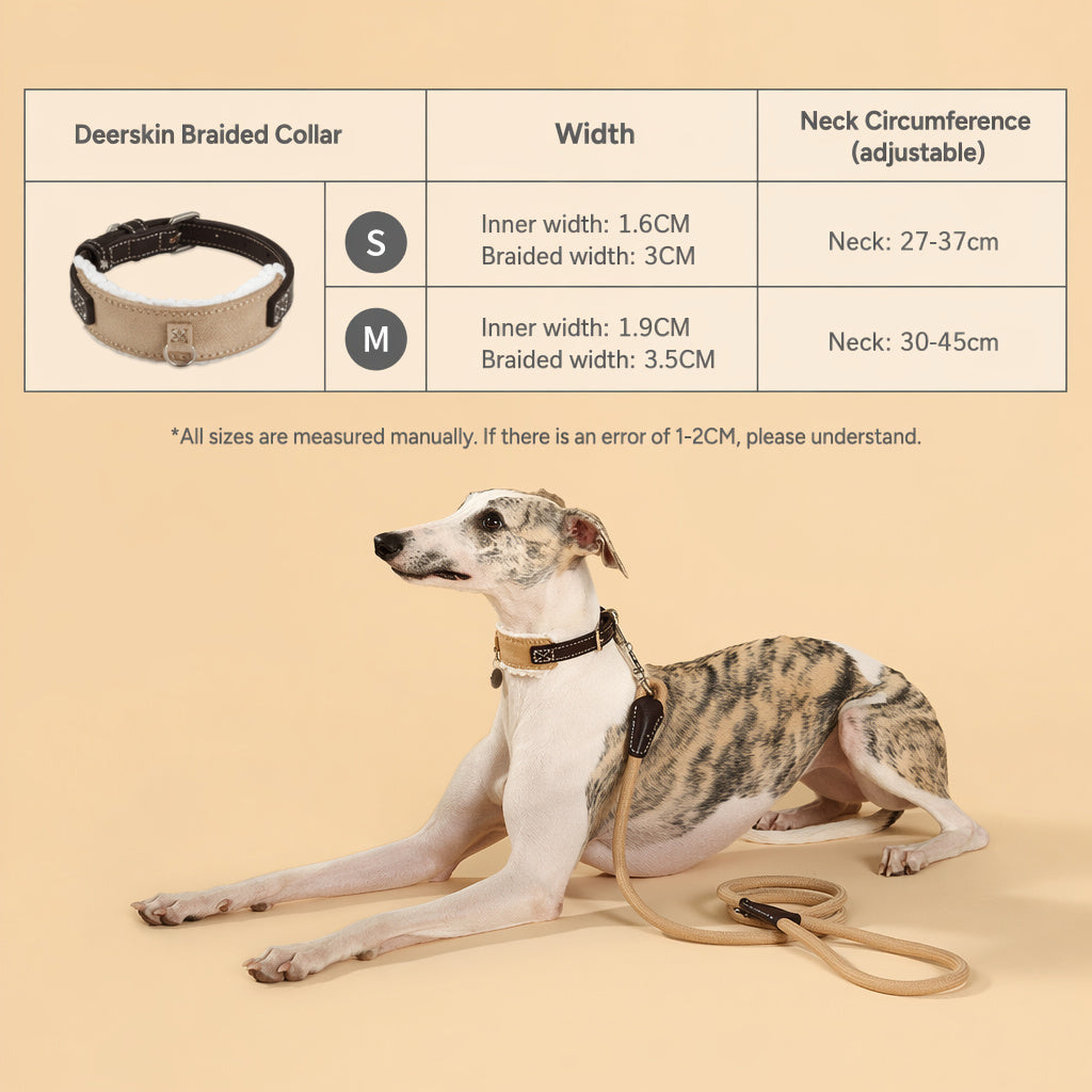 Suede Leather Dog Collar