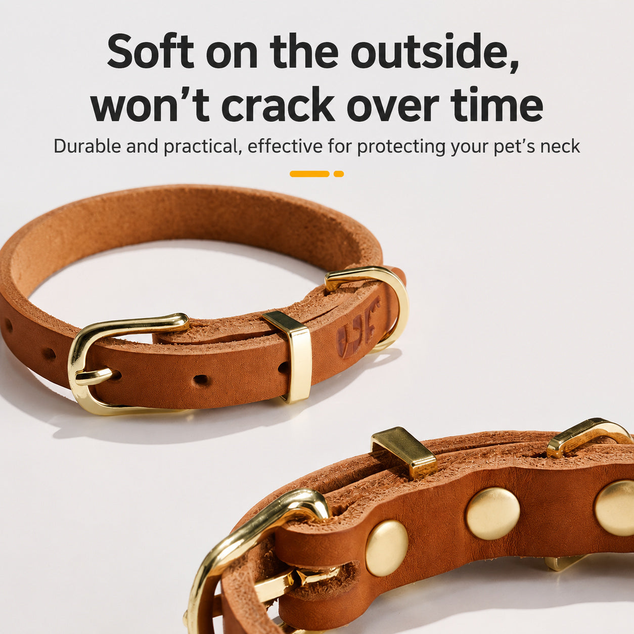 Top-grain Leather Dog Collar