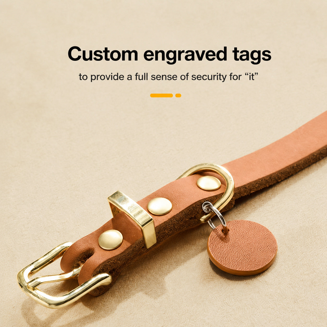 Top-grain Leather Dog Collar