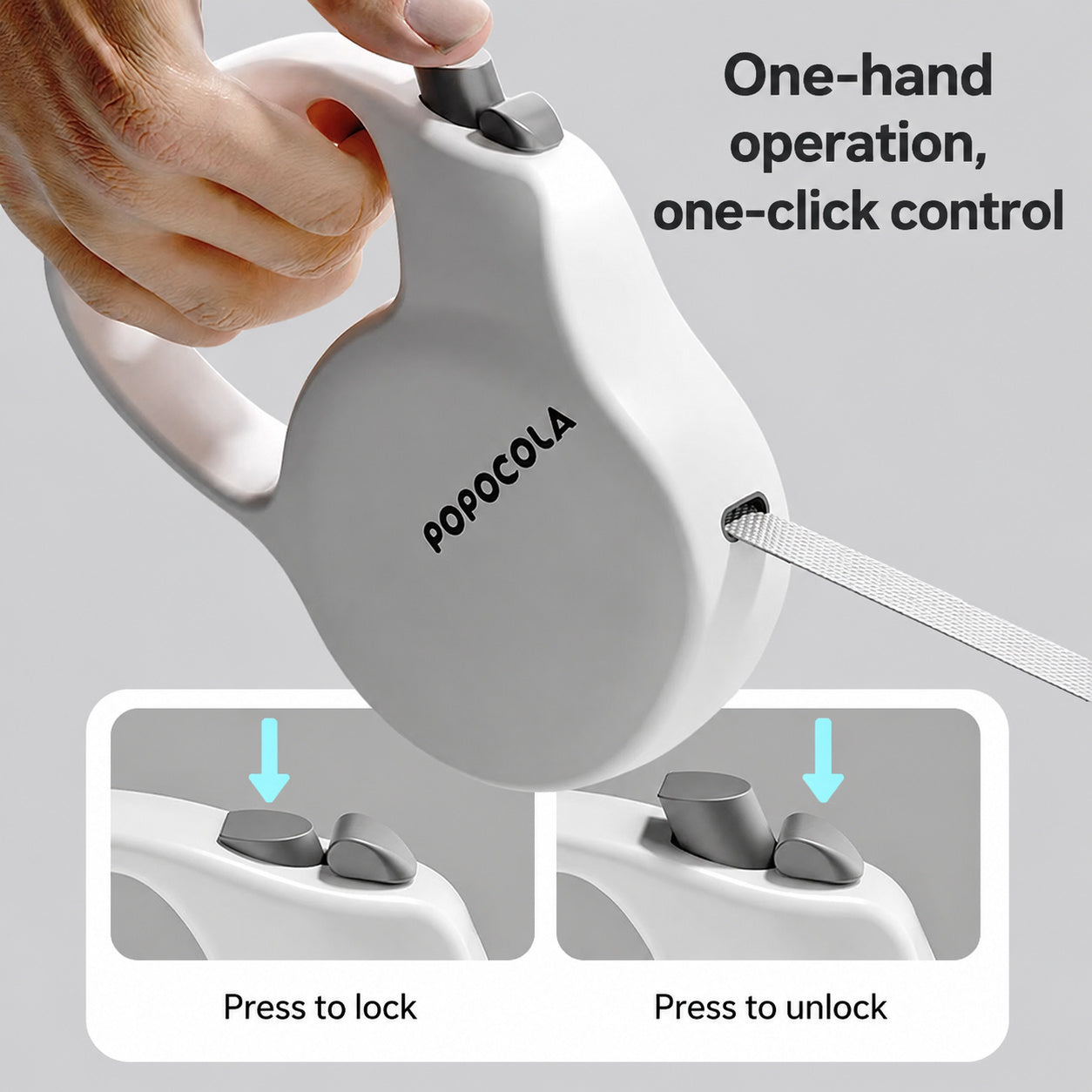Retractable Leash With One-touch Brake