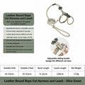 Adjustable Leather Harness Leash