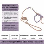 Adjustable Leather Harness Leash
