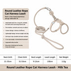 Adjustable Leather Harness Leash