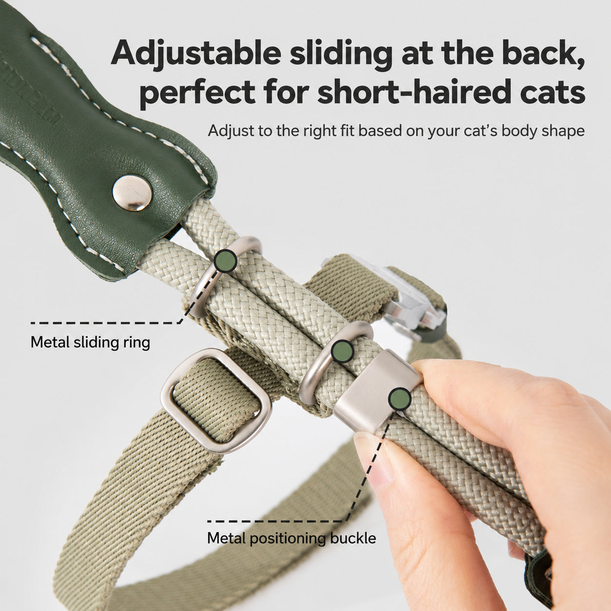 Adjustable Leather Harness Leash