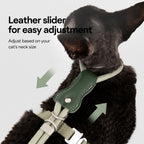 Adjustable Leather Harness Leash