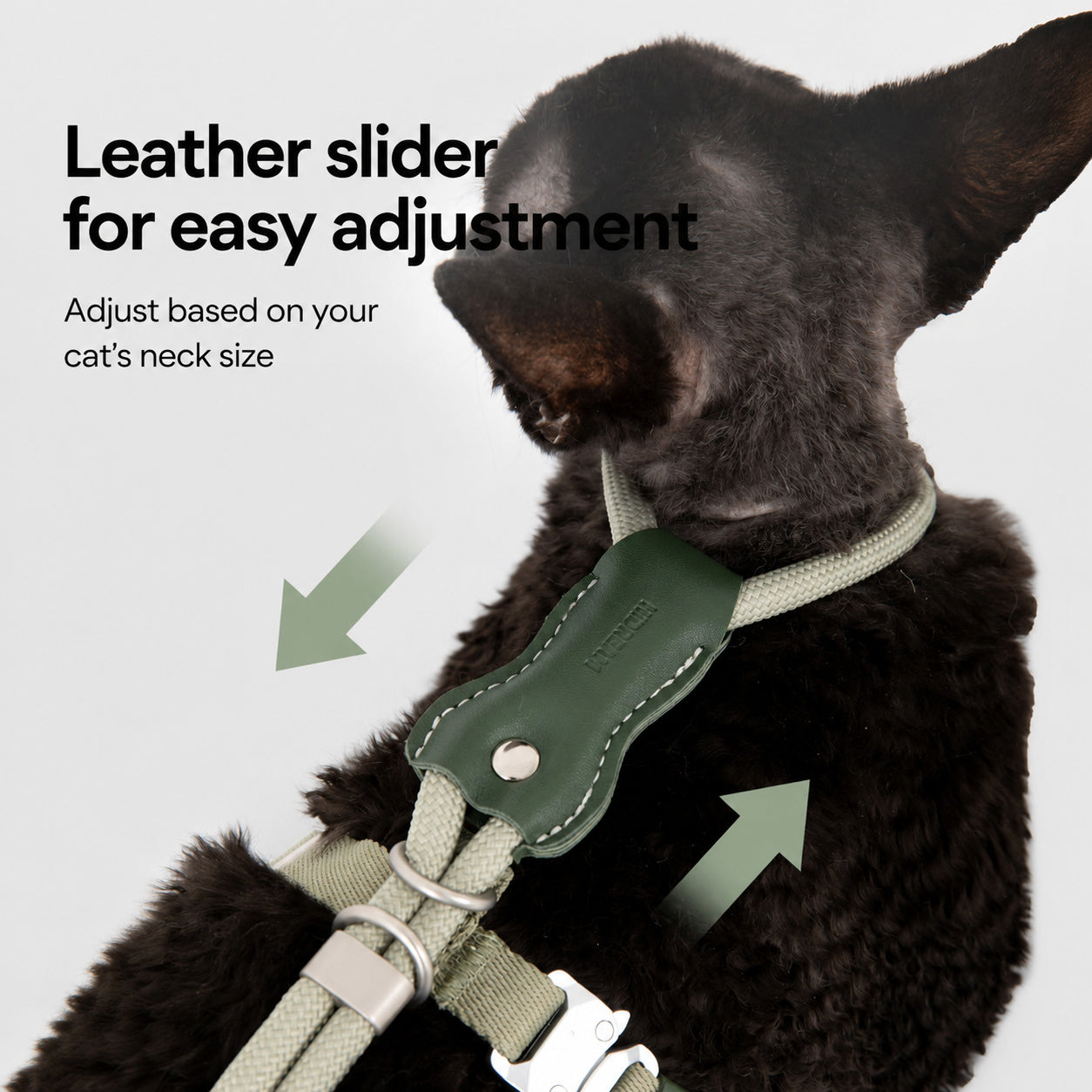 Adjustable Leather Harness Leash