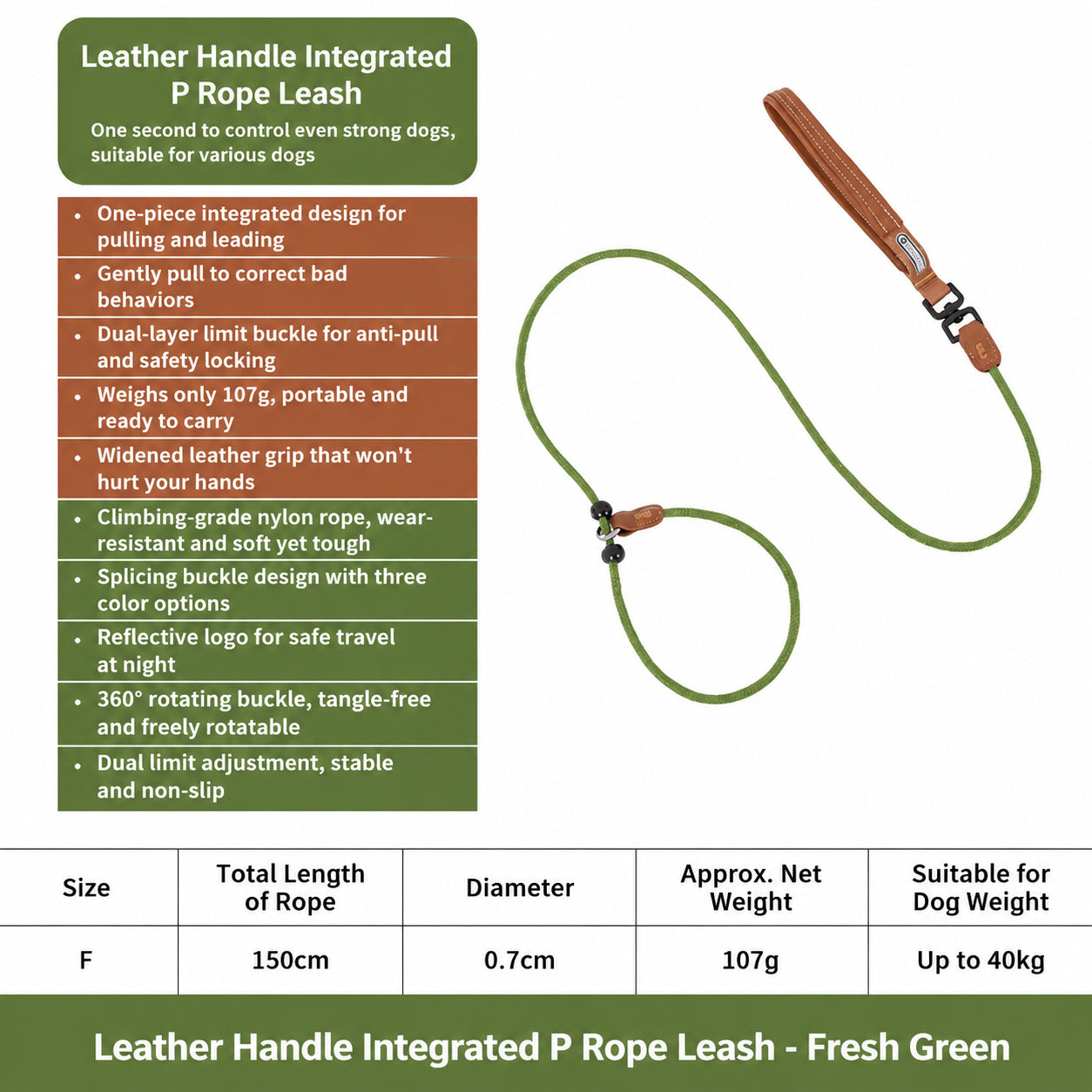 Leather-handle Slip Lead