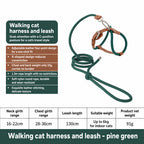 Adjustable Leather-trim Harness Set