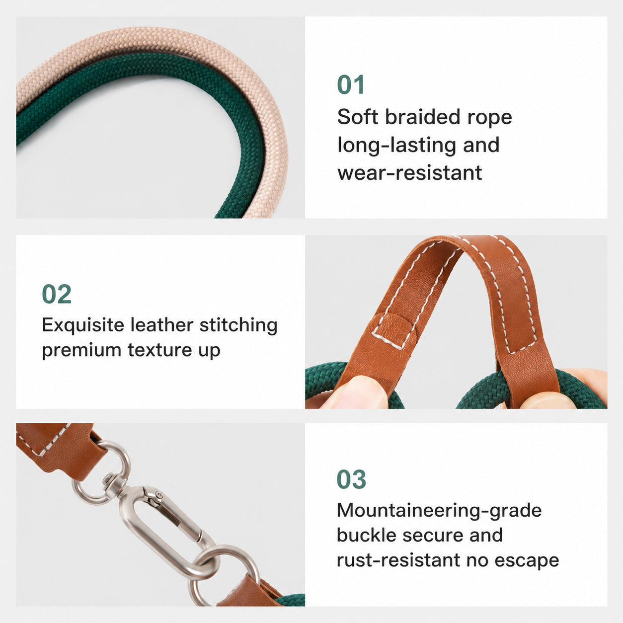 Adjustable Leather-trim Harness Set