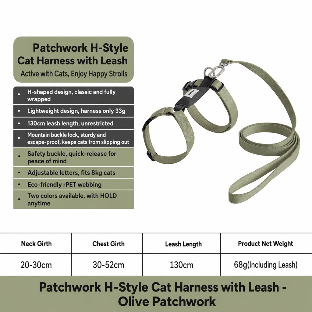 Anti-escape Cat Harness Set