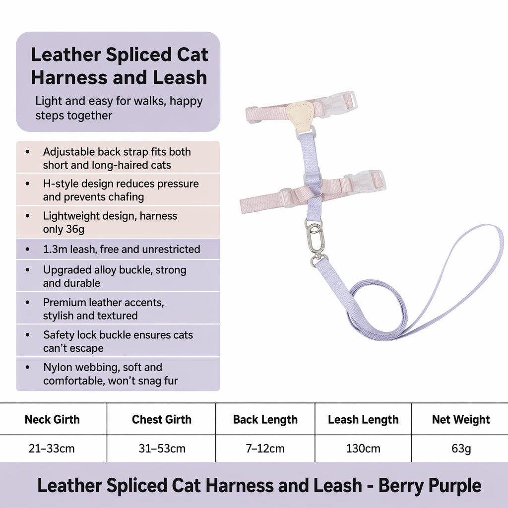I-shape Cat Harness Leash
