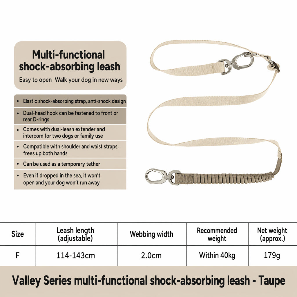 Hands‑Free Dual‑Clip Dog Leash