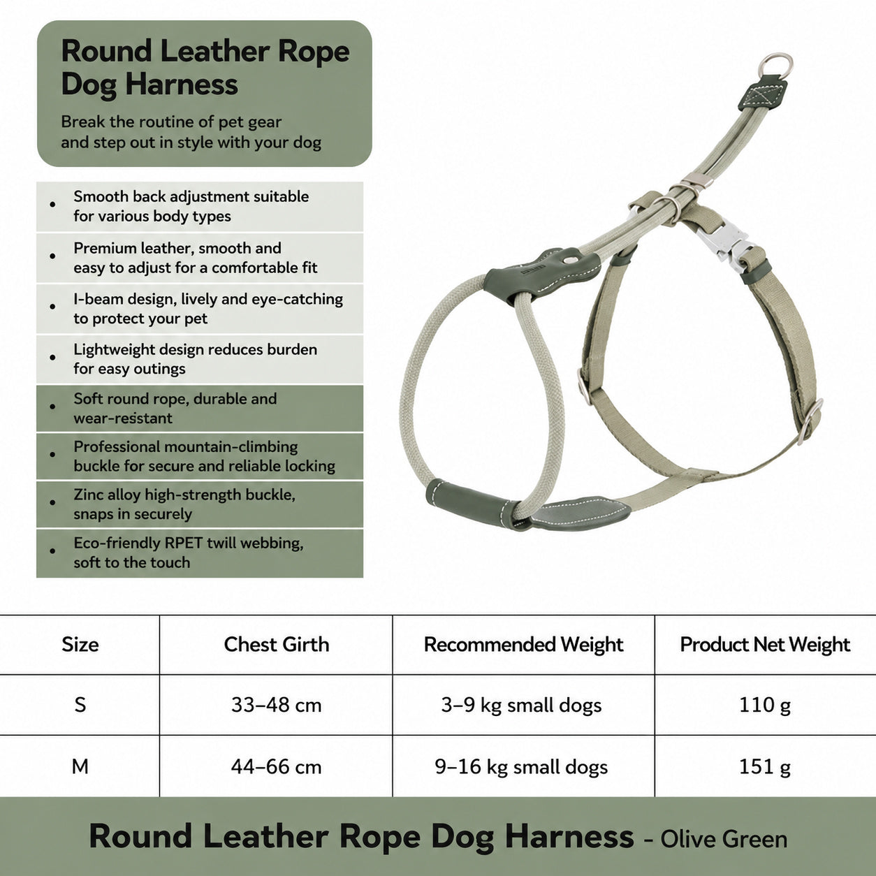Leather Rope Harness Set