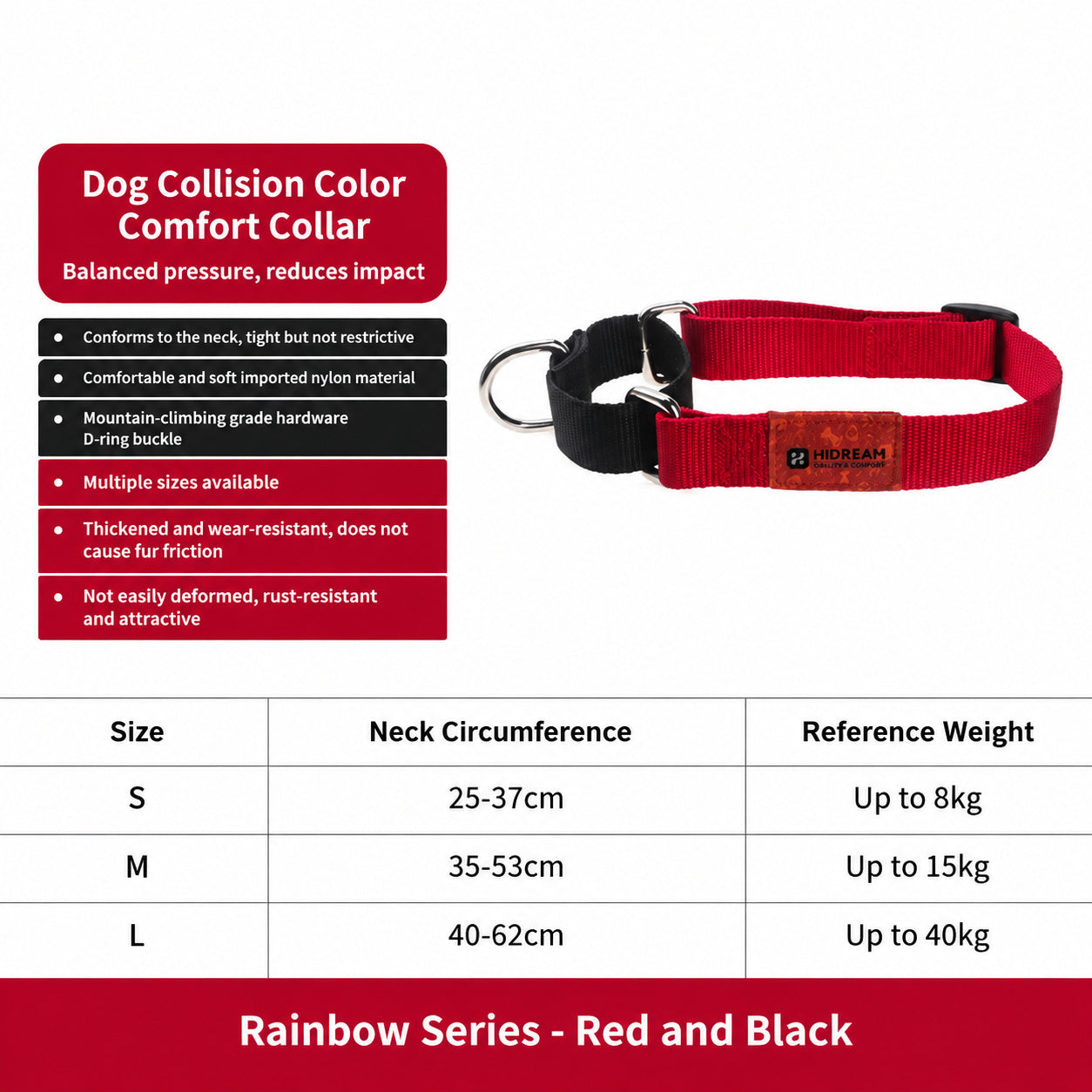 Colorblock Martingale Leash Set