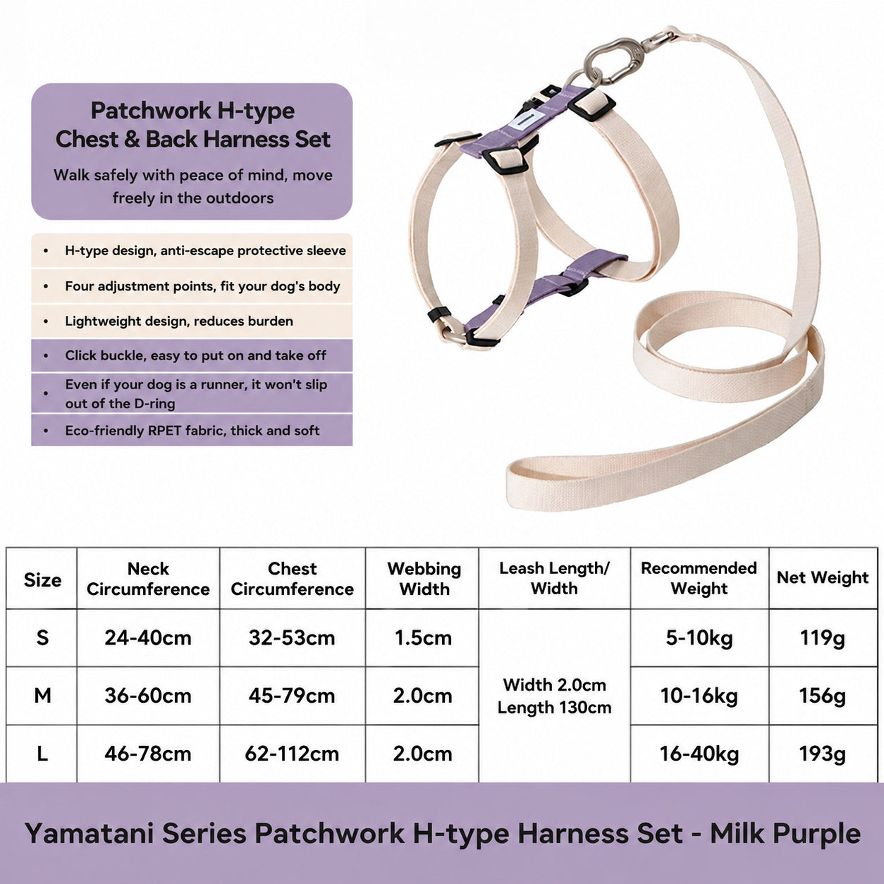 Featherlight Escape-proof Harness