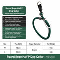Pine-green Semi-slip Leash Collar