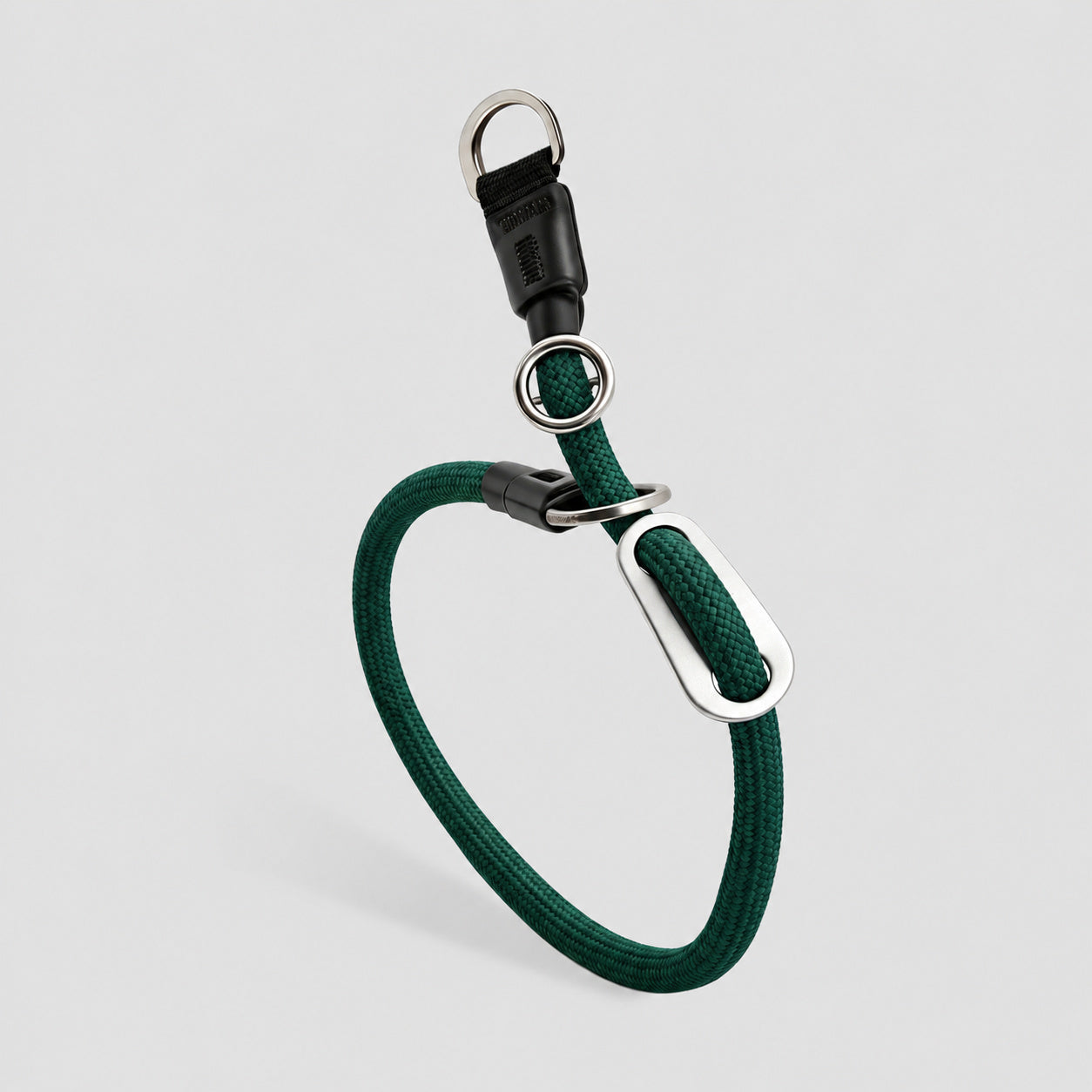 Pine-green Semi-slip Leash Collar