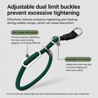 Pine-green Semi-slip Leash Collar