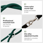 Pine-green Semi-slip Leash Collar