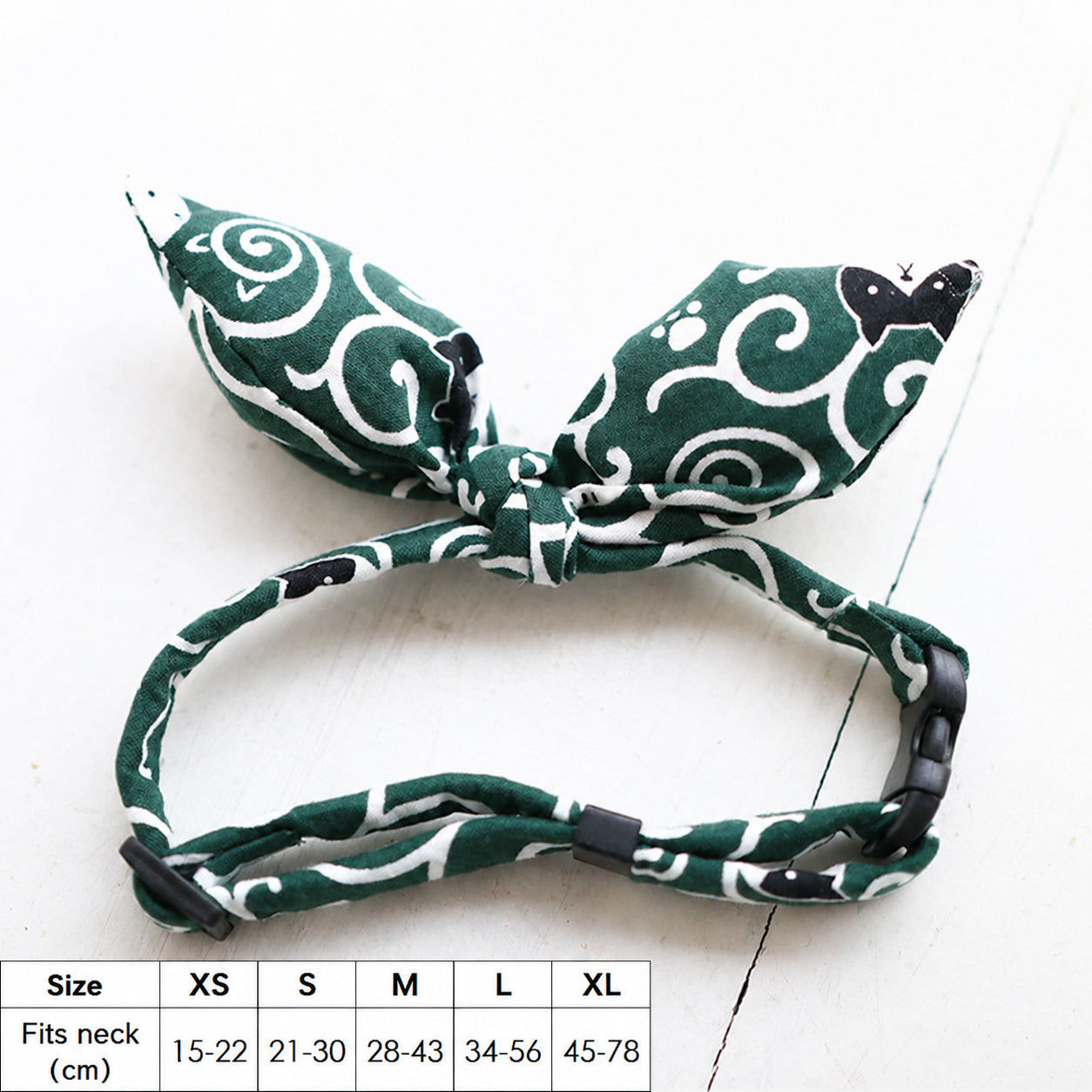 Swirl Bow Bandana Collar