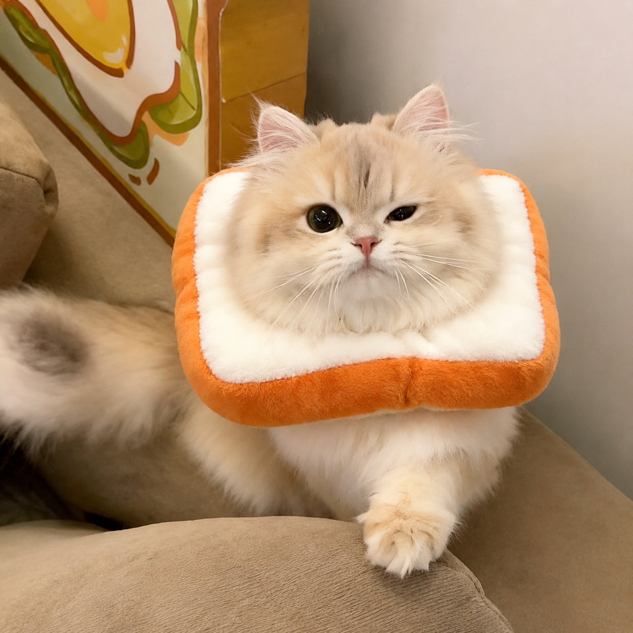 Plush Toast Soft Pet Neck Pillow