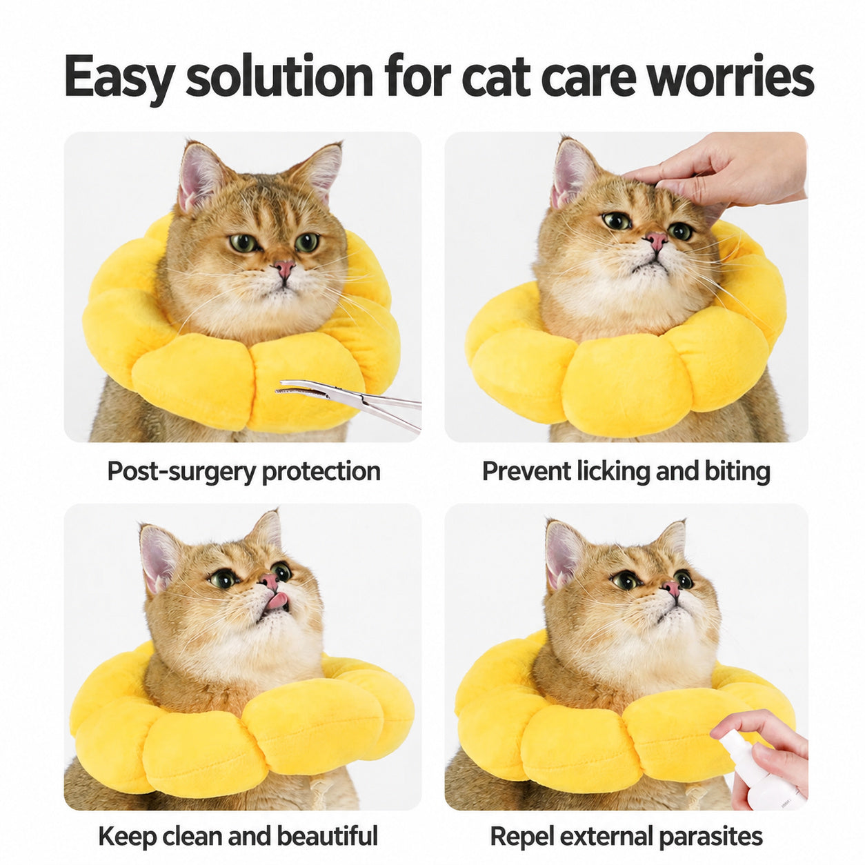 Daisy Donut Soft Pet Neck Pillow