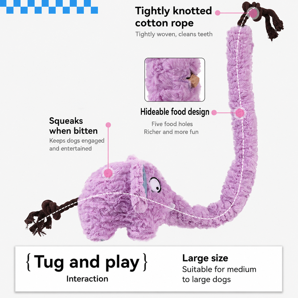 Long-Nose Elephant Treat Tug