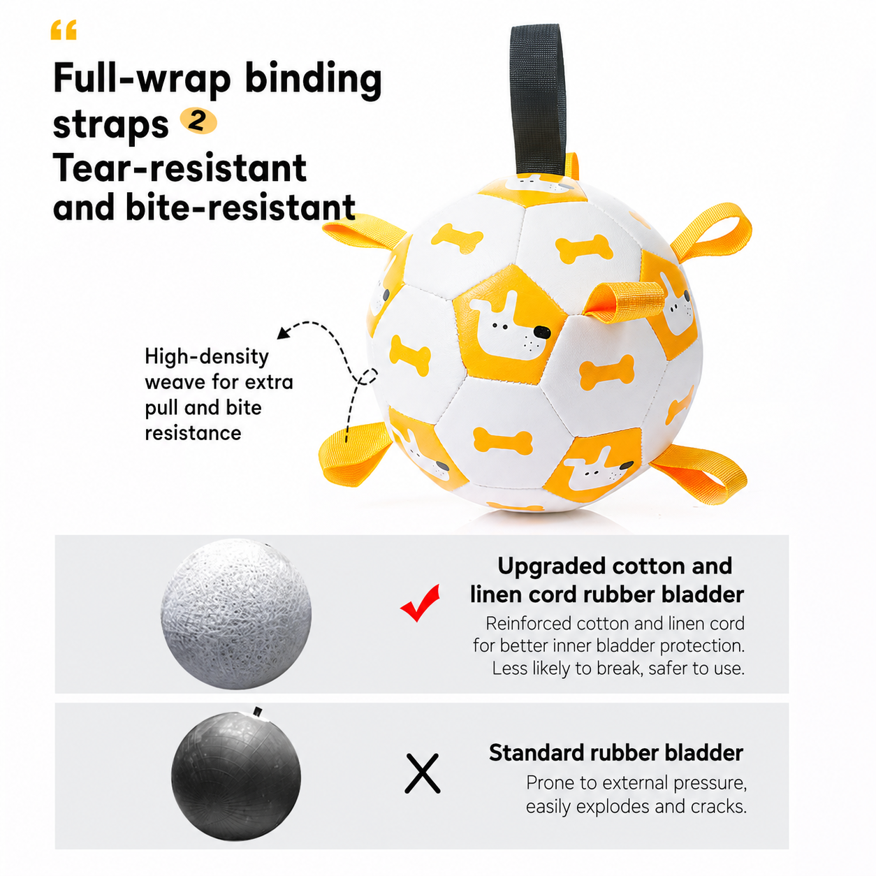 Bite-resistant Dog Soccer Ball