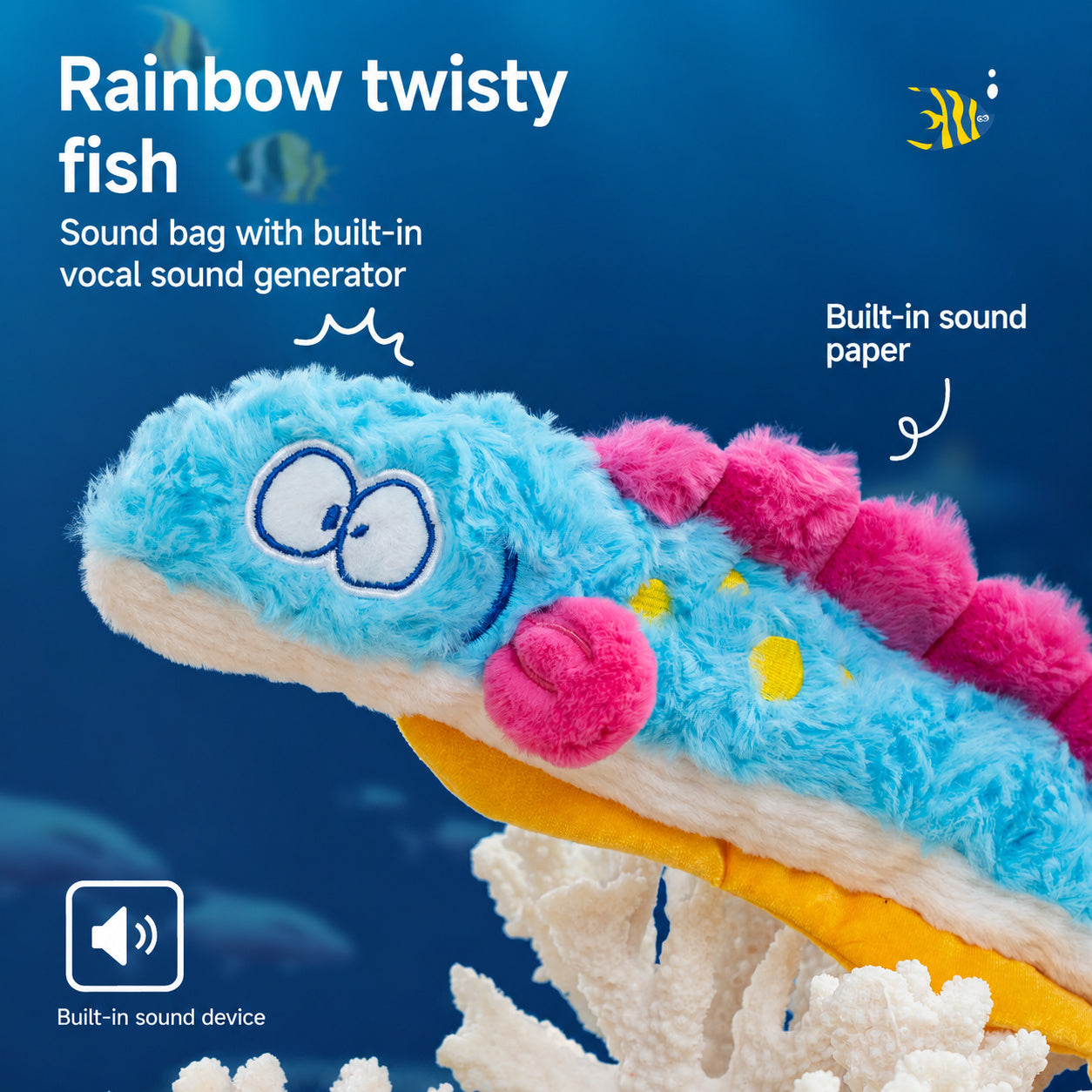 Squeak Tug Squid Plush