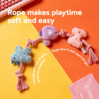 Color-pop Rope-knot Plush Chew