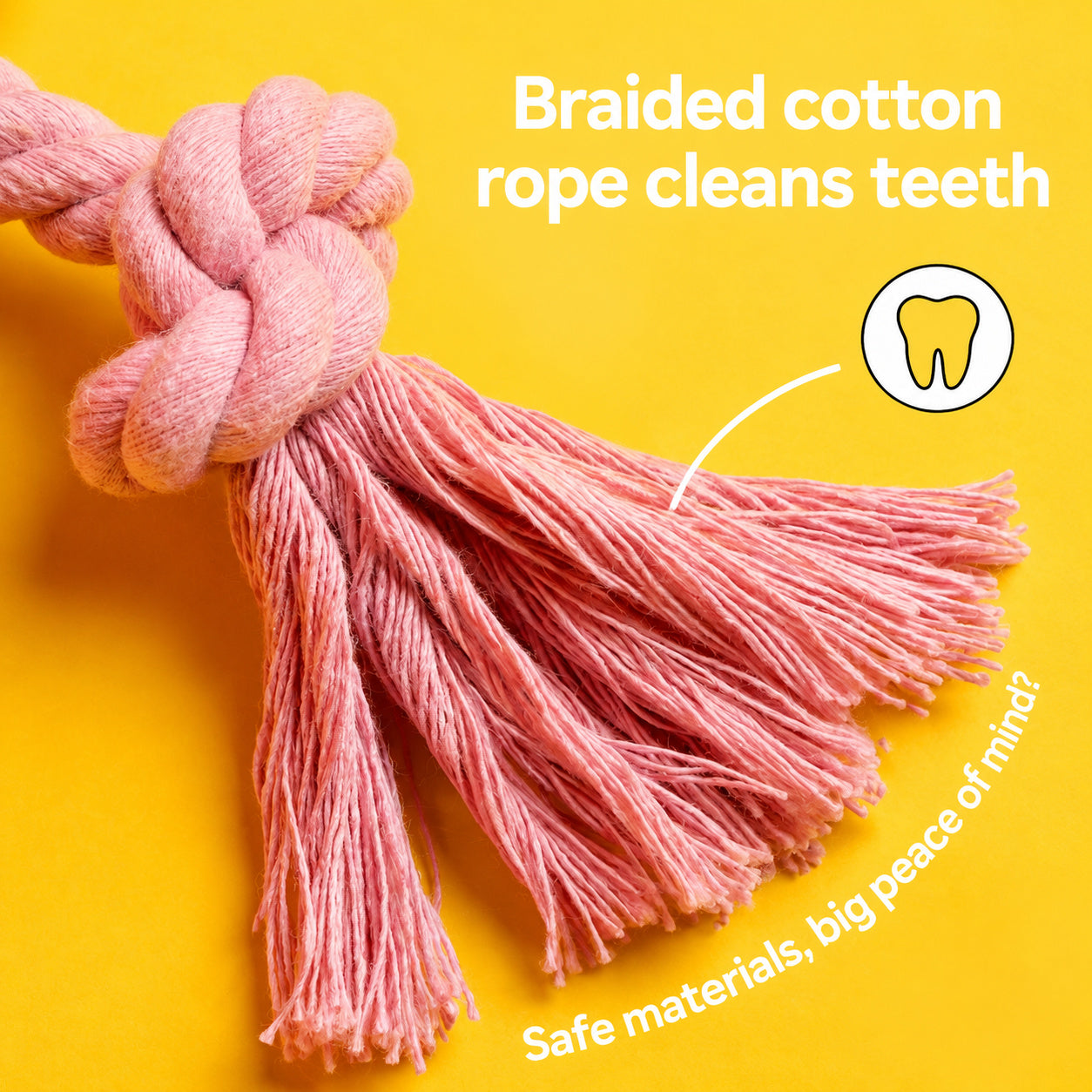 Color-pop Rope-knot Plush Chew