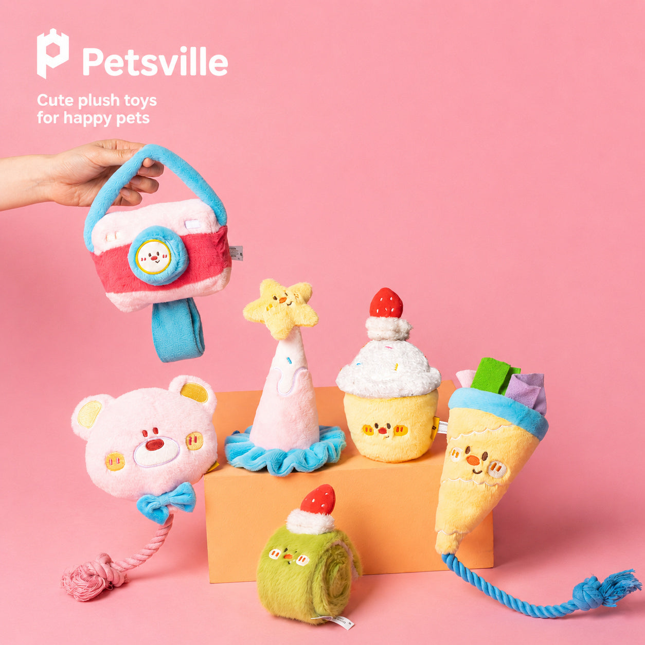 Pastel Crinkle Treat-hide Toy