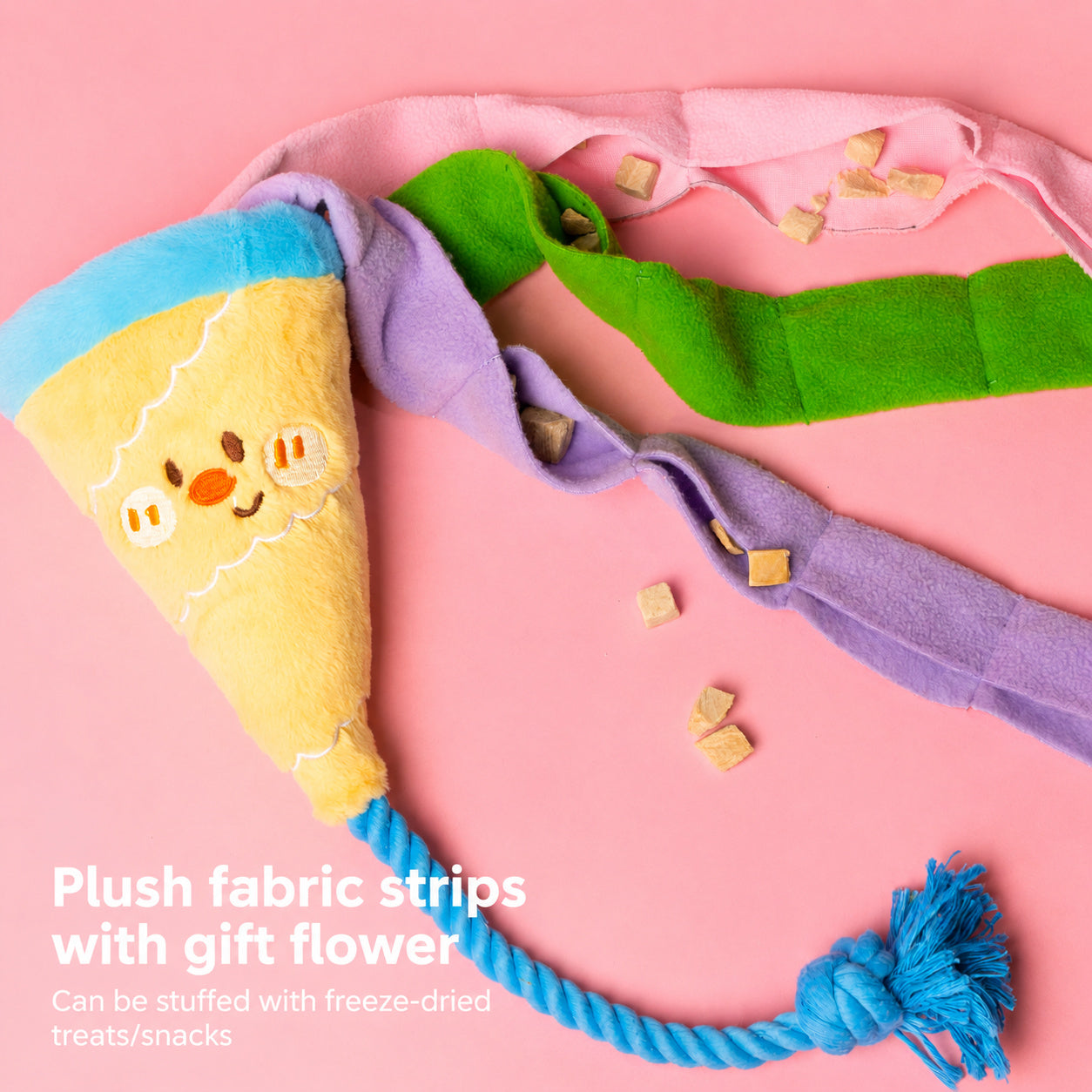 Pastel Crinkle Treat-hide Toy