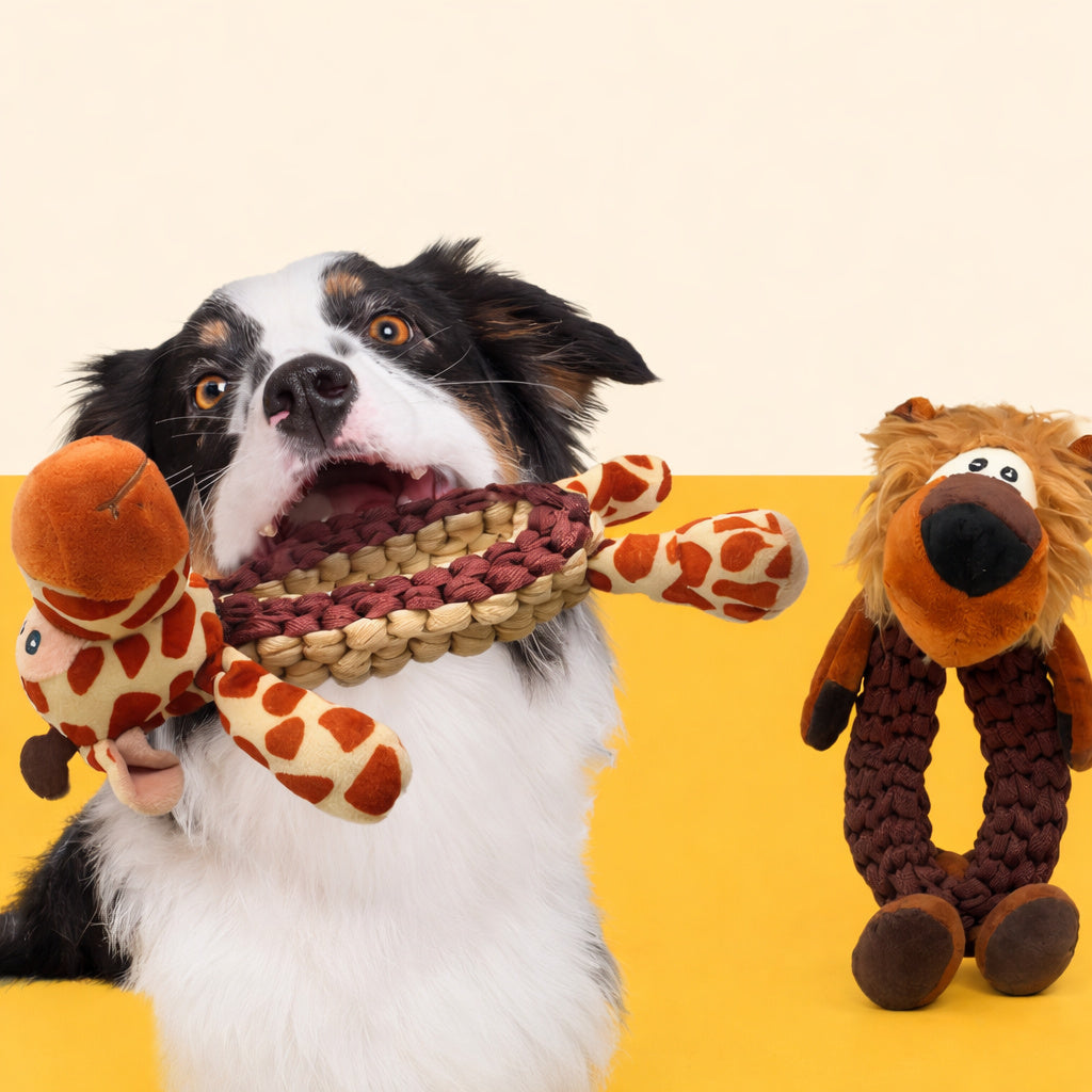 Safari Rope Squeak Tug Toy