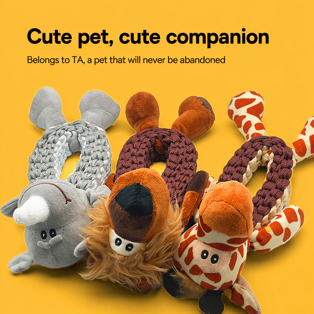 Safari Rope Squeak Tug Toy