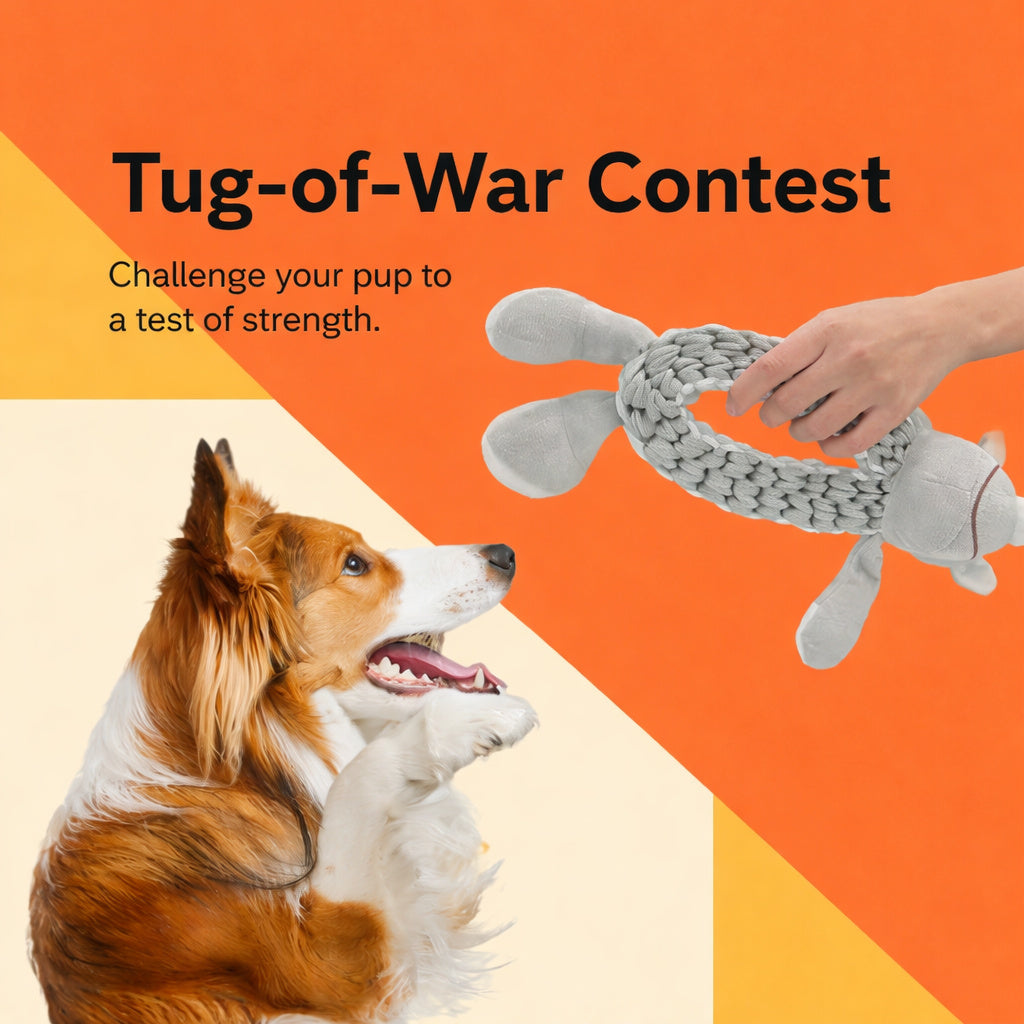 Safari Rope Squeak Tug Toy
