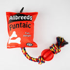 Squeaky Snack-bag Rope Toy