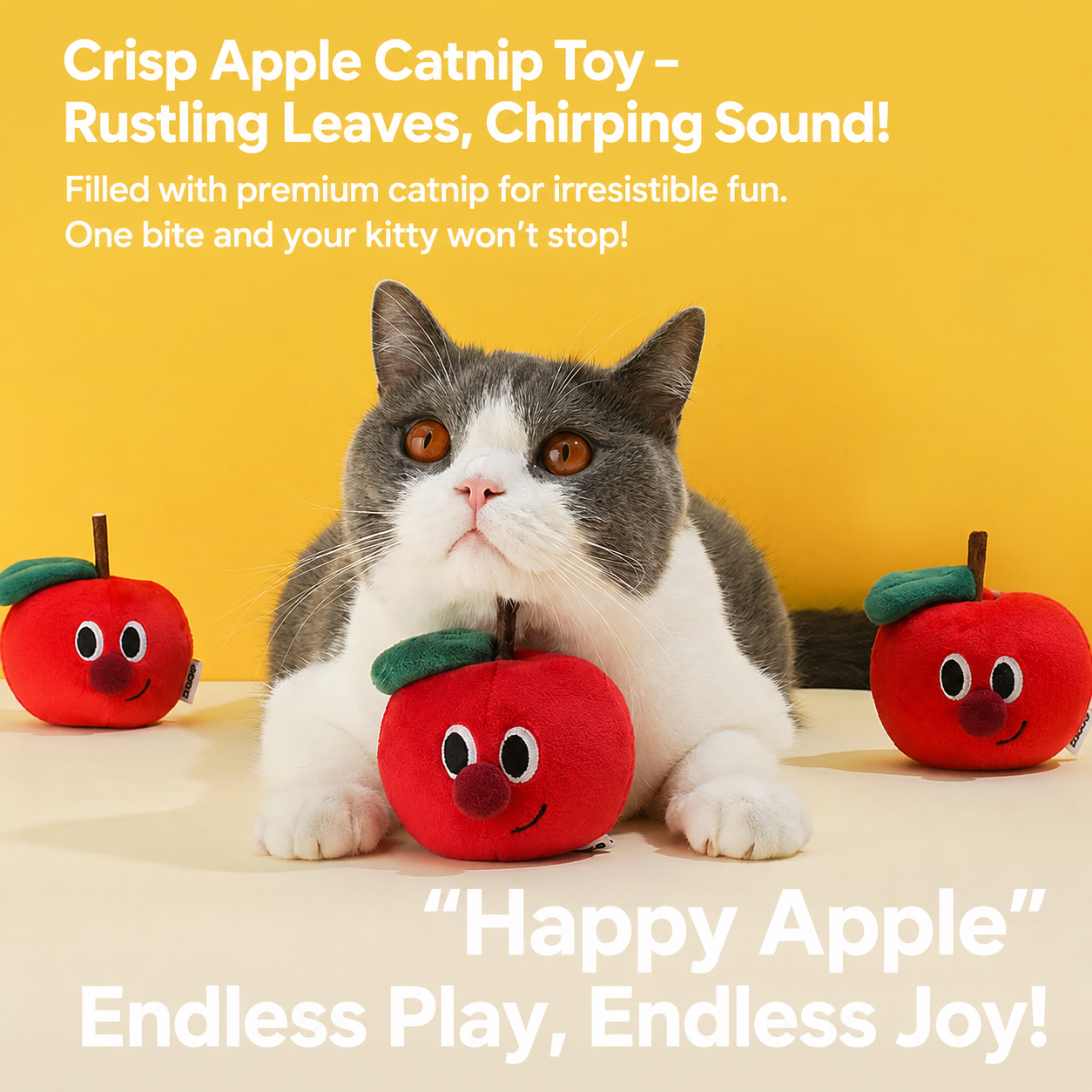 Silvervine apple catnip toy