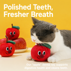 Silvervine apple catnip toy