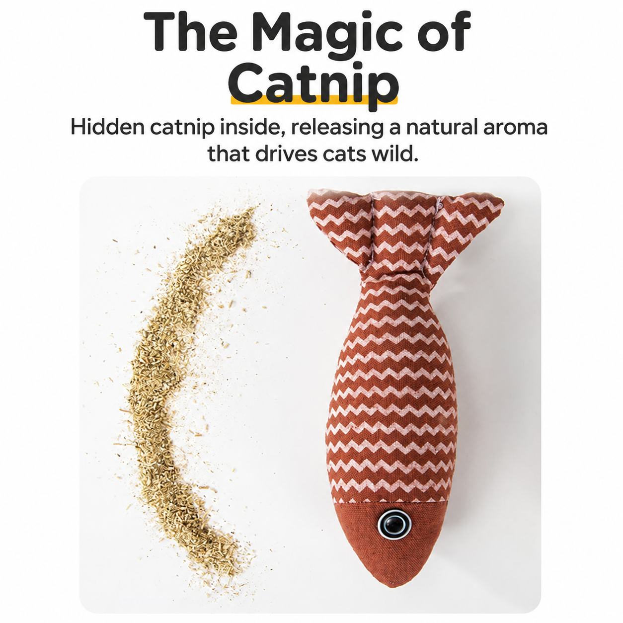 Catnip Kick Fish Plush
