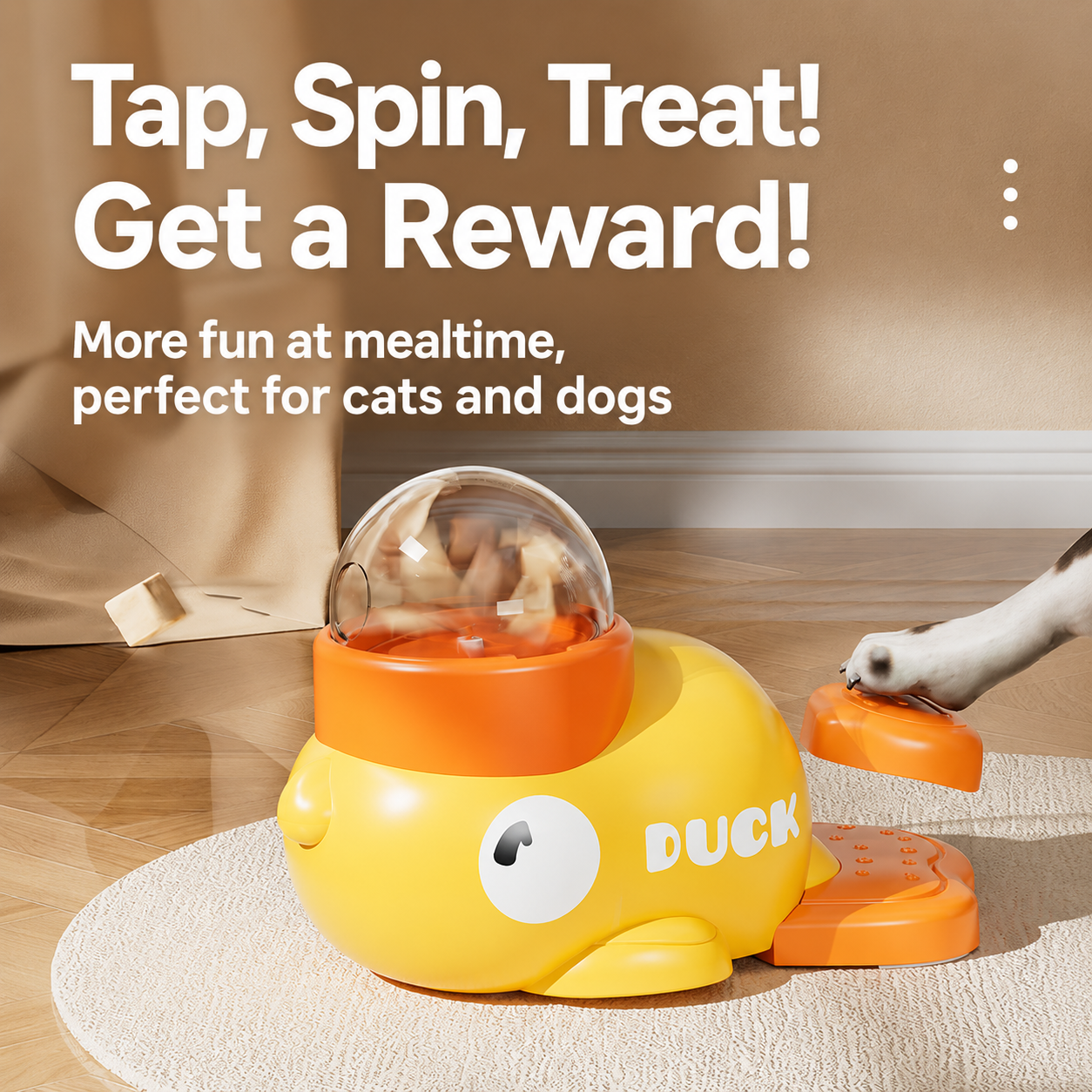 duck treat spinner toy