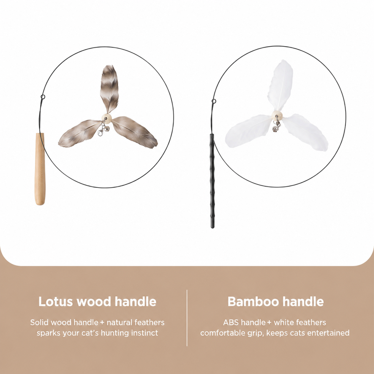 Feather Cat Teaser Wand Toy