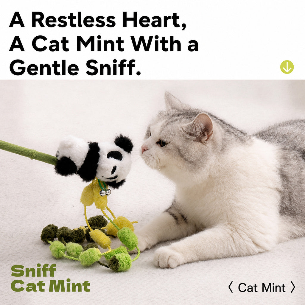 Cat Wand With Plush Flowers