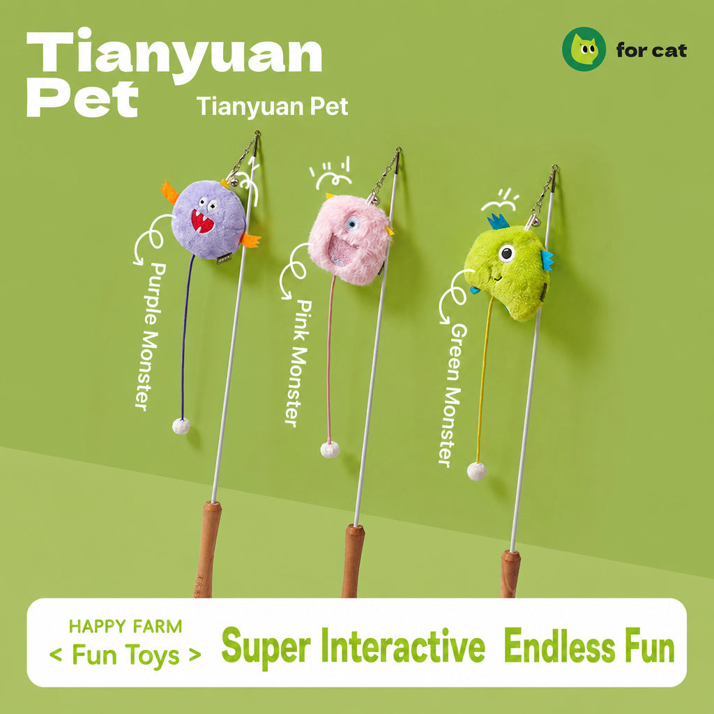 Cat Wand With Plush Lures